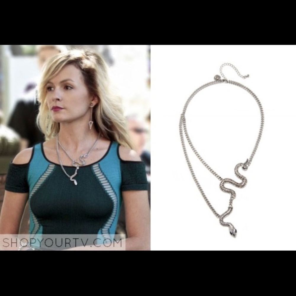 ltd edition art-deco abstract snake necklace - Picture 3 of 5